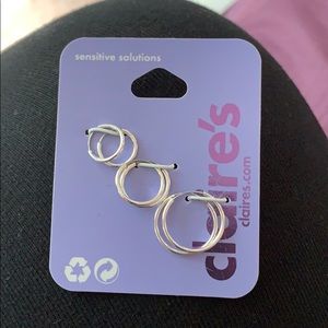 Claire’s Sensitive Solutions Silver earrings